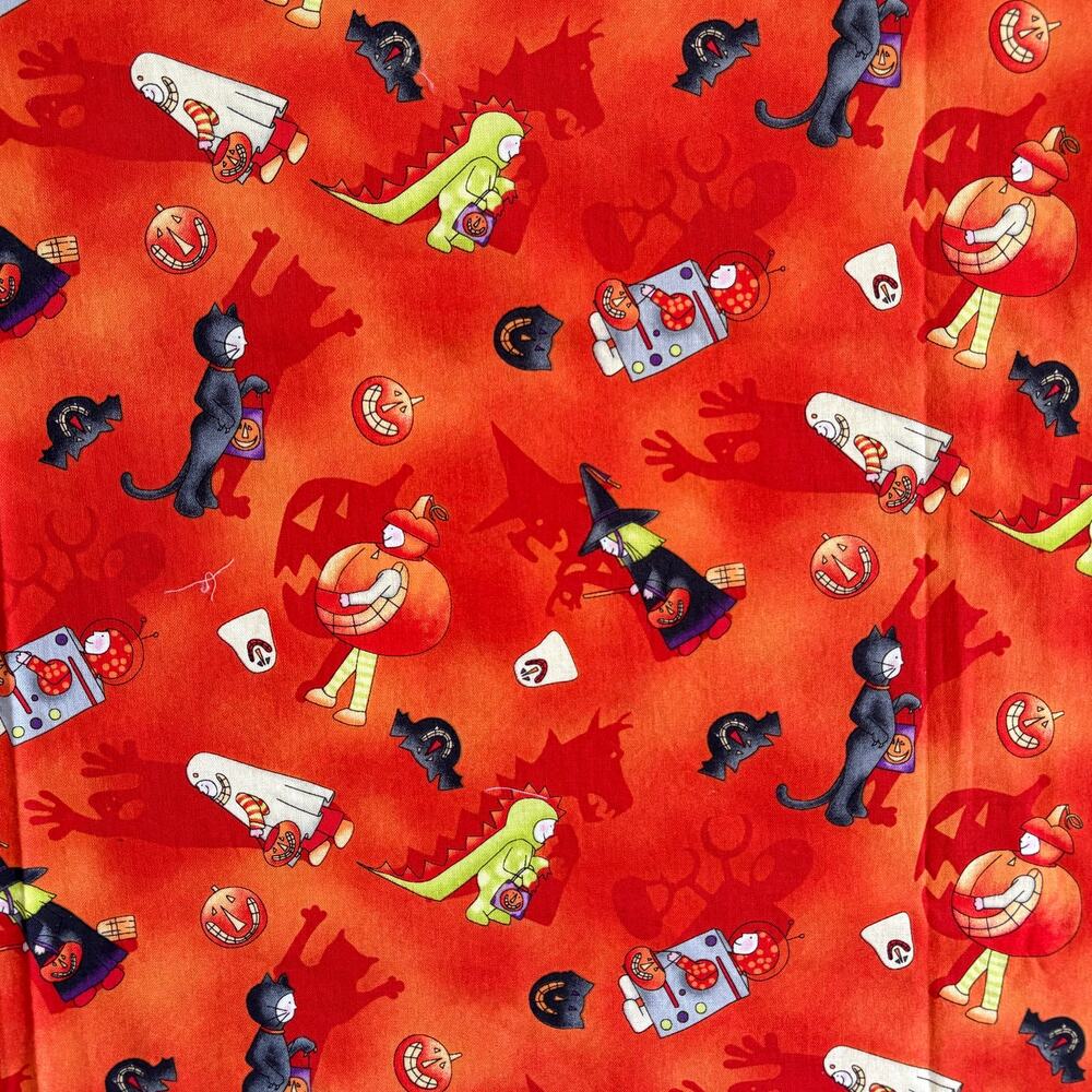 Rare OOP Studio E Spooky Shadows Halloween Fabric 1 Full Yard Julie Dobson Miner - Picture 5 of 5